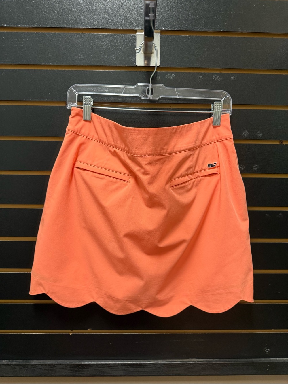 Vineyard Vines Performance Peach Scallop Hem Skort Size 8 - Picture 3 of 4